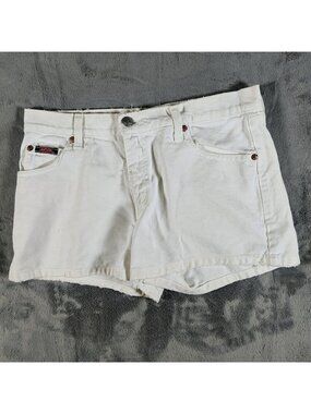 Just USA Authentic Jeanswear Women's  White Denim Shorts (M) *Fair Condition*